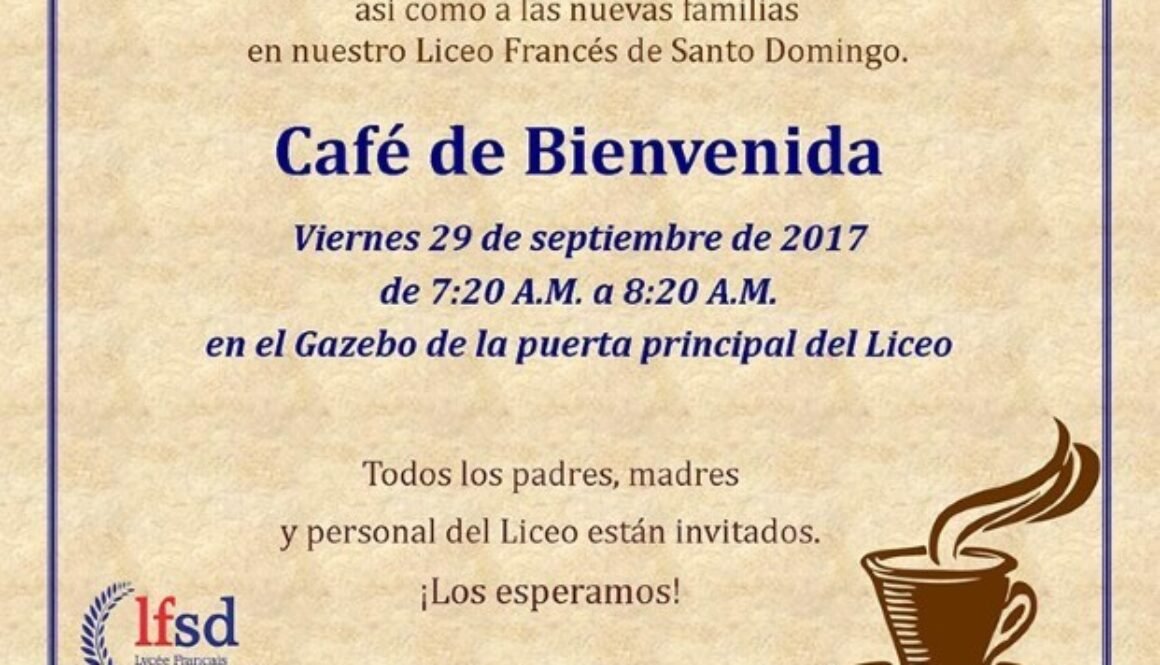 invitación café de Bienvenida 2017-2018 es