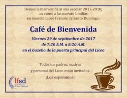 invitación café de Bienvenida 2017-2018 es
