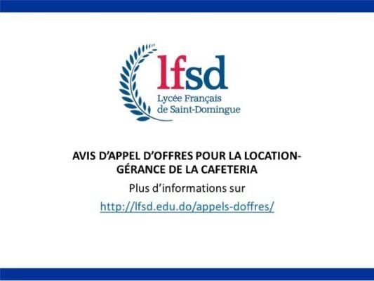 Appel d'offres Cafeteria