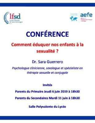 Conférence: « Comment éduquer nos enfants à la sexualité? »