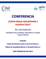 Conferencia: «¿Como educar sexualmente a nuestros hijos?»