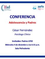 Conferencia: «Adolescencia y Padres»