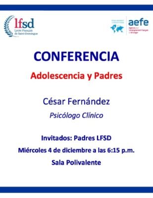 Conferencia: «Adolescencia y Padres»