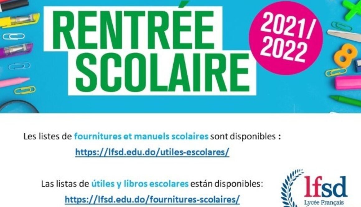 Pop-Up Fourniture scolaire Rentree 2021 2022 FR et ESP - Avec Lien vers doc Rentree