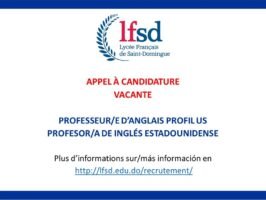 Appel a Candidature - Prof anglais Profil US