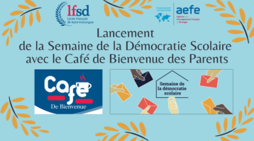 Affiche Cafe de Bienvenue et Semaine de la Democratie