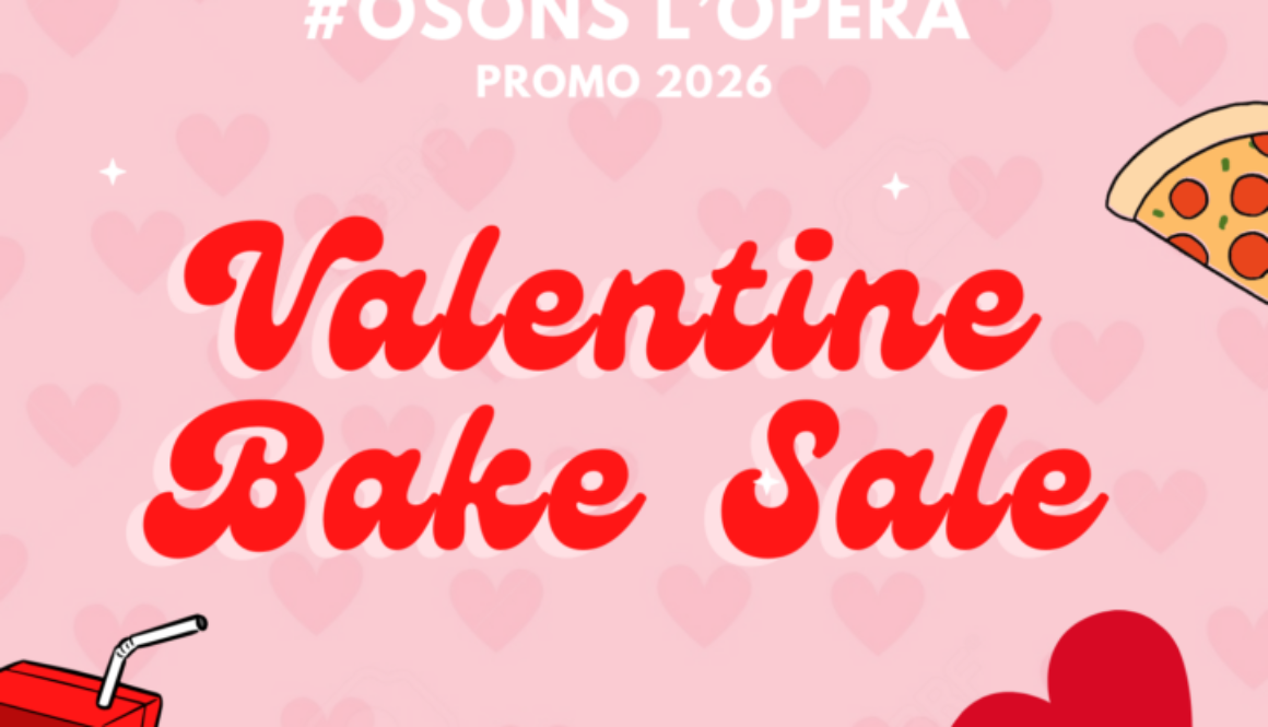 Affiche Osons l'opera Bake sale Fevrier 2024