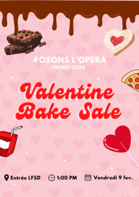 Affiche Osons l'opera Bake sale Fevrier 2024