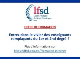 Appel a Candidature - Offre de formation remplacement sept 2024