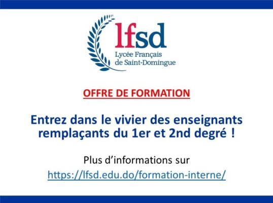 Appel a Candidature - Offre de formation remplacement sept 2024